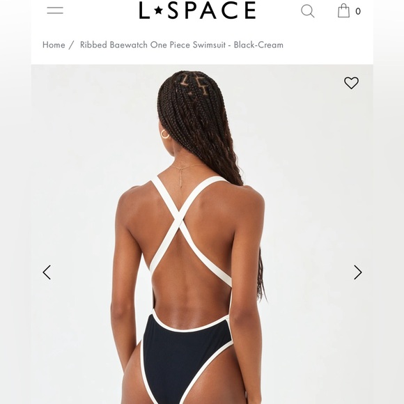 L SPACE ribbed Baewatch One Piece Swimsuit - Picture 2 of 2